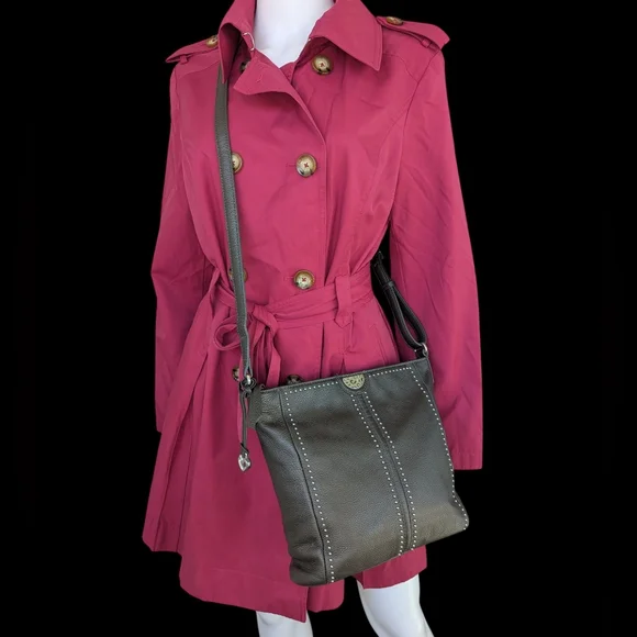 Brighton Black Crossbody Bag with Silver Accents - Picture 13 of 13